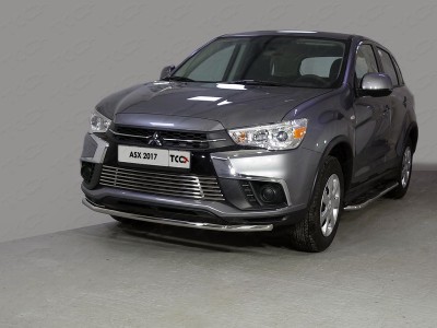 Защита переднего бампера 42 мм ТСС для Mitsubishi ASX 2017-2019