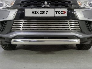 Защита передняя овальная 75х42 мм для Mitsubishi ASX № MITSASX17-21