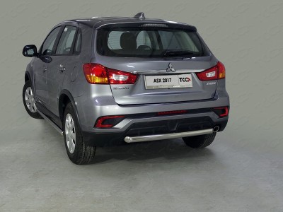Защита заднего бампера 60 мм ТСС для Mitsubishi ASX 2017-2019