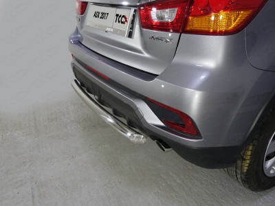 Защита заднего бампера 60 мм ТСС для Mitsubishi ASX 2017-2019