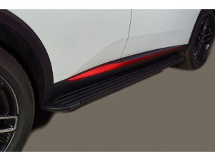 Пороги алюминиевые Slim Line Black 1720 мм для Changan CS55 plus I Рестайлинг 2WD 1.5T 2021 – н.в. CHANCS55PL23-08B