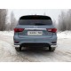 Защита задняя уголки 76 мм ТСС для Infiniti QX60 2016-2021