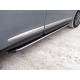 Пороги алюминиевые ТСС с накладкой серые для Infiniti QX60 2016-2021 INFQX6016-44GR