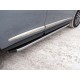 Пороги алюминиевые ТСС с накладкой серебристые для Infiniti QX60 2016-2021 INFQX6016-44SL