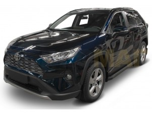 Пороги алюминиевые Rival Black для Toyota RAV4 № F180ALB.5710.1