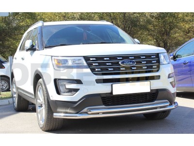 Защита передняя двойная 60-53 мм для Ford Explorer 2015-2017