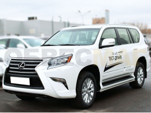 Защита штатного порога 43 мм для Lexus GX460 № GX13_2