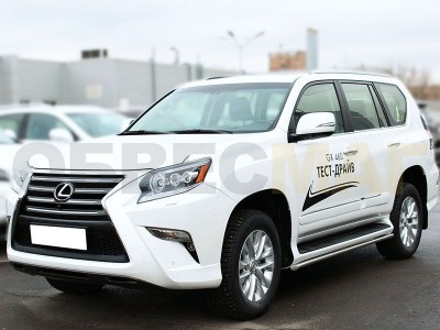 Защита штатного порога 43 мм Технотек для Lexus GX460 2014-2019