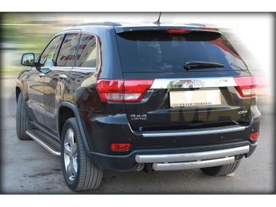 Защита заднего бампера овальная 76х40 мм для Jeep Grand Cherokee 2010-2013