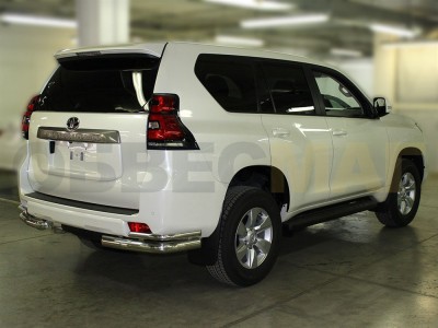 Защита задняя уголки двойные 76-43 мм для Toyota Land Cruiser Prado 150 2017-2020