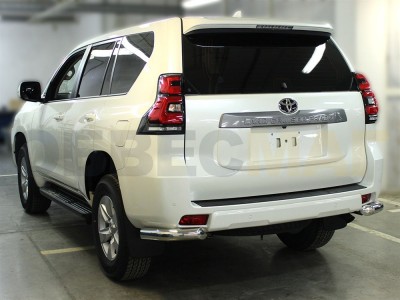 Защита задняя уголки 76 мм короткие для Toyota Land Cruiser Prado 150 2017-2020