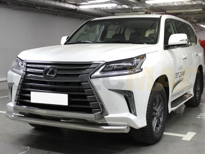 Защита переднего бампера 76 мм для Lexus LX-570/450d 2015-2021