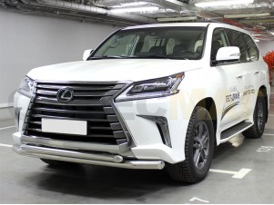 Защита передняя двойная 76-60 мм для Lexus LX-570/450d № LX15 1