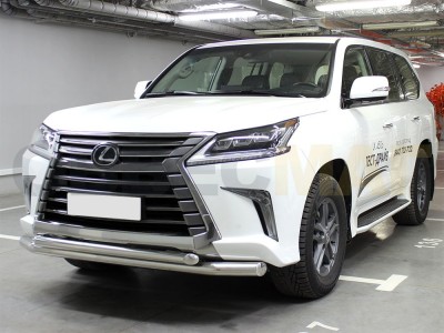 Защита передняя двойная 76-60 мм для Lexus LX-570/450d 2015-2021