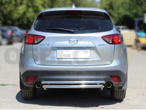 Защита заднего бампера двойная 53-53 мм для Mazda СX-5 № MCX515_3