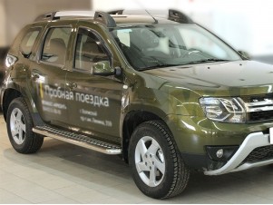 Пороги с площадкой алюминиевый лист 53 мм для Nissan Terrano № NT14_2.1