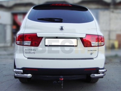 Защита задняя уголки двойные 60-53 мм для Ssang Yong Kyron 2007-2015