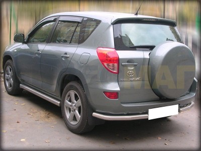 Защита задняя уголки 60 мм для Toyota RAV-4 2006-2009