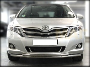 Защита передняя двойная 53-43 мм с подгибами для Toyota Venza № TV13_1.1