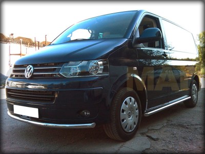 Пороги труба 60 мм Технотек для Volkswagen T5 2009-2015