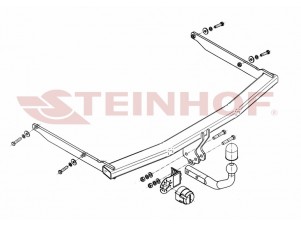 Фаркоп для Ford Focus II седан 02/2005-03/2011, Focus III седан 04/2011-2018 условно-съемное крепление шара №F-242