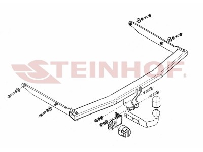 Фаркоп для Ford Focus II седан 02/2005-03/2011, Focus III седан 04/2011-2018 условно-съемное крепление шара