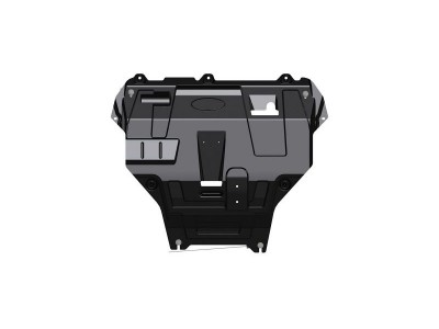Защита картера двигателя, КПП (1,8 мм, сталь) для Ford Focus III 2011-2020 (V = 1.6 MT; 1.6 Duratec TiVCT (6DCT250); 2.0 MT), Ford Focus III 2011-2020 (V = 1.6 MT; 1.6 Duratec TiVCT (6DCT250); 2.0 MT), Ford Focus RS 2016-2020 , Ford Focus RS 2