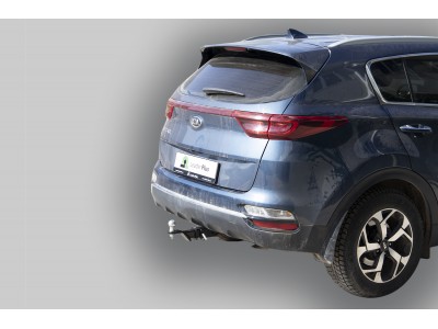 Фаркоп для Kia Sportage 4 рестайл 2018-2022, Hyundai Tucson рестайл, кроме авто с двигателем 2,4 л 2018-2021 съемное крепление шара под американский квадрат