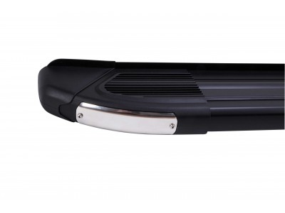 Пороги алюминивые Brilliant Black Турция для Toyota Highlander 2010-2014