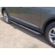 Пороги алюминиевые ТСС с накладкой серые для Audi Q7 2015-2021