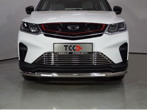 Защита переднего бампера с ДХО 60 мм для Geely Coolray № GEELCOOL20-25