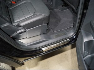 Накладки на пластиковые пороги задние лист шлифованный 4 шт для Volkswagen Teramont № VWTER18-09