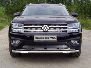 Защита переднего бампера с ДХО 60 мм для Volkswagen Teramont № VWTER18-24