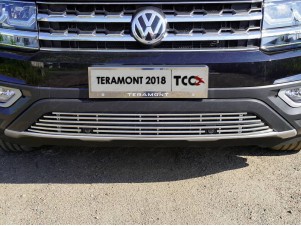 Накладка решетки радиатора нижняя с парктроником 12 мм для Volkswagen Teramont № VWTER18-21