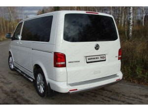 Защита заднего бампера овальная 75х42 мм для Volkswagen Multivan/Caravelle № VWMULT13-12