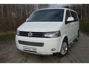 Защита передняя овальная 75х42 мм для Volkswagen Multivan/Caravelle № VWMULT13-03