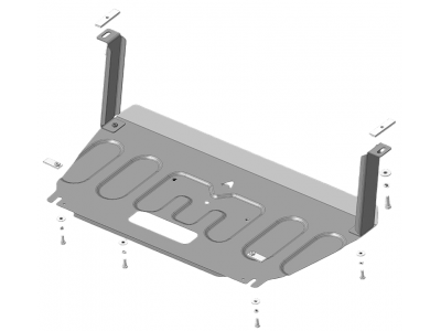 Защита картера двигателя, КПП (1,5 мм, сталь) для Kia Picanto 2017-н.в.