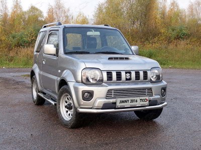 Защита переднего бампера 60 мм ТСС для Suzuki Jimny 2012-2018