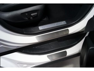 Накладки на пороги лист шлифованный 4 шт для Toyota Highlander № TOYHIGHL20-02