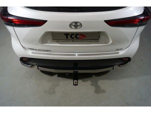 Накладка на задний бампер лист шлифованный  для Toyota Highlander № TOYHIGHL20-06