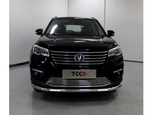 Защита переднего бампера с ДХО 60 мм для Changan CS75 № CHANCS7520-27