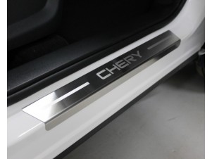 Накладки на пороги лист шлифованный надпись Chery 4 шт для Chery Tiggo 7 Pro № CHERTIG7P20-11