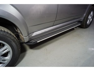 Пороги алюминиевые Slim Line Silver для Haval H5 № HAVH520-33S