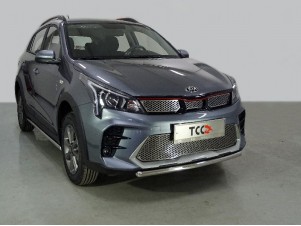 Защита переднего бампера короткая 42 мм для Kia Rio X № KIARIOX20-17