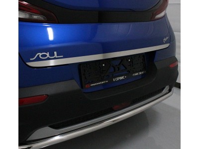 Накладка на заднюю дверь лист шлифованный  ТСС для Kia Soul 2019-2021