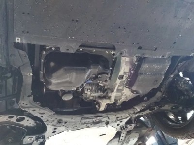 Защита картера двигателя, КПП (2 мм, сталь) для Mazda 3 2019-н.в. (V = 1.5T AT FWD), Mazda CX-30 2021-н.в. (V = 2.0 AT)