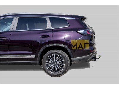 Фаркоп для Xcite X-Cross 8 2024-н.в., Chery Tiggo 8 2019-2024, Chery Tiggo 8 Pro 2021-2024, Chery Tiggo 8 Pro Max 2022-2024, Tenet T8 2025-н.в. без выреза бампера. Тип шара: А. Нагрузки: 1200/75 кг (без электрики в комплекте)