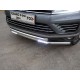 Защита передняя двойная с ДХО 60-60 мм ТСС для Volkswagen Touareg R-Line 2014-2017