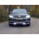 Защита передняя двойная с ДХО 60-60 мм ТСС для Volkswagen Touareg R-Line 2014-2017