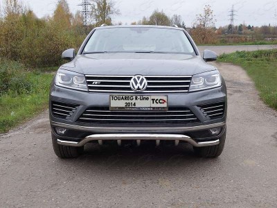 Защита передняя кенгурин 60-42 мм ТСС для Volkswagen Touareg R-Line 2014-2017